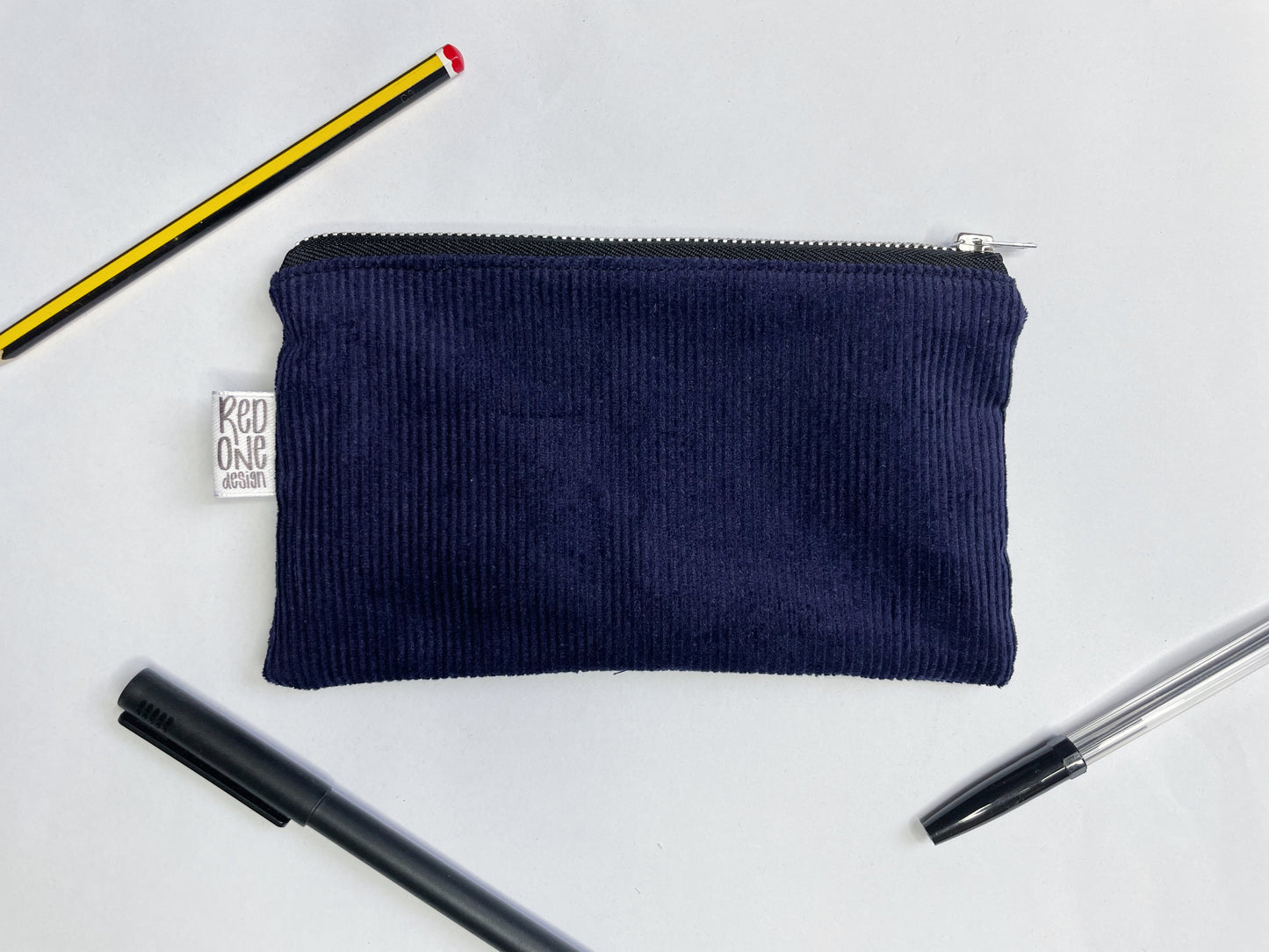 Handmade Corduroy Zip Pouch | Cord Pencil Case | Small Coin Purse Make-up Pouch