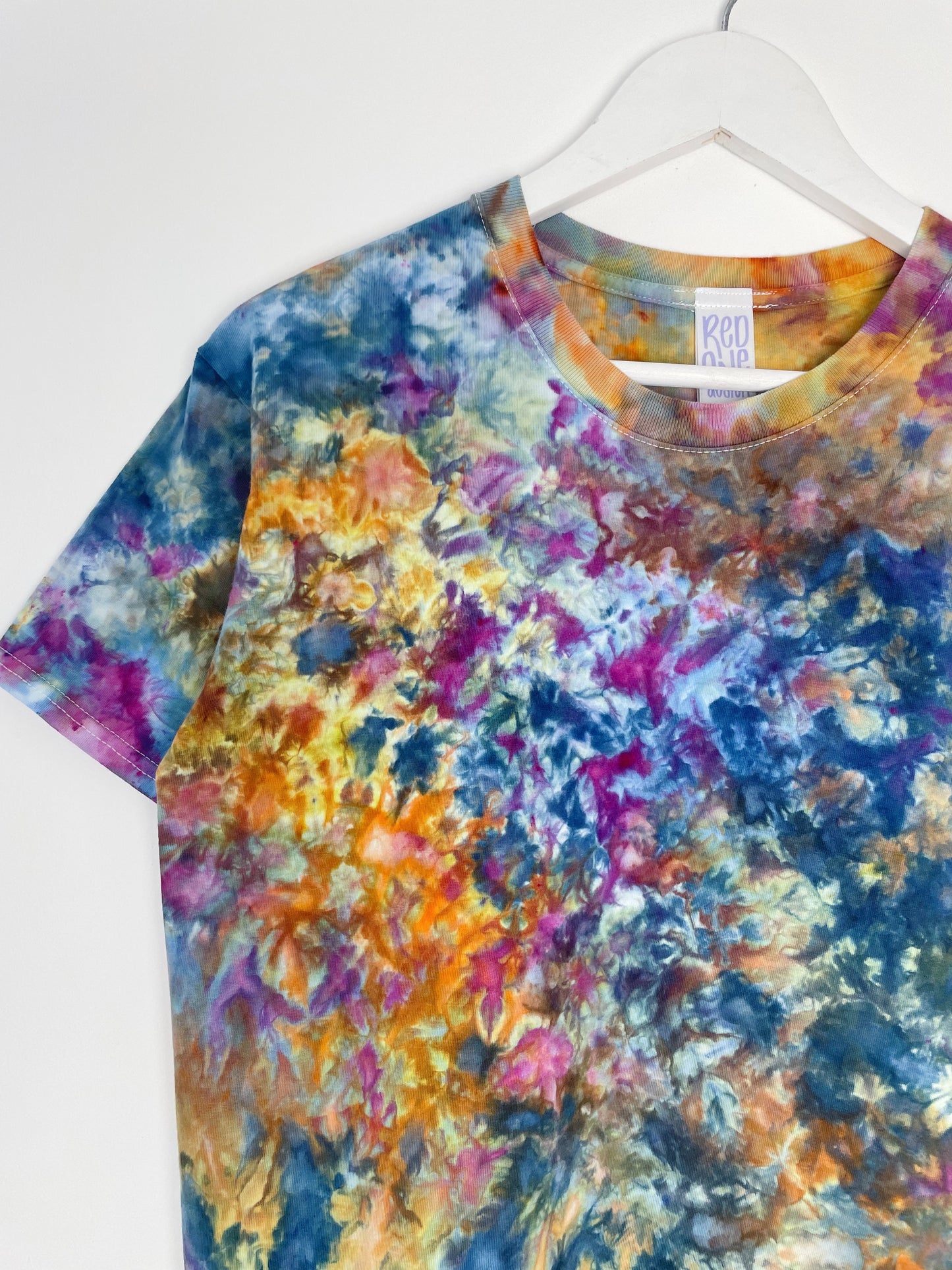 M | Ice Dye Blue Sunrise Hand Dyed Ice Tie Dye T-Shirt