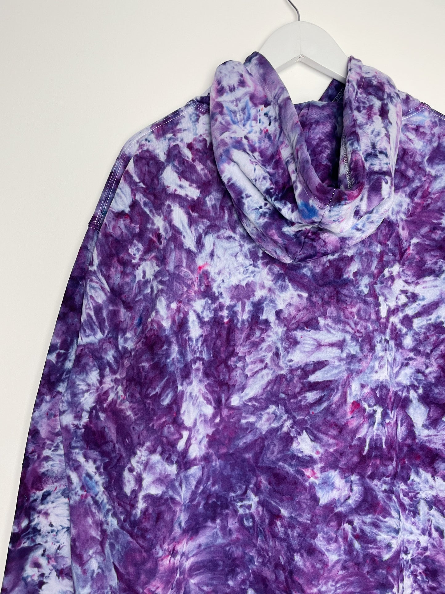 XXL | Ice Dye Purple Hand Dyed Pullover Hoodie