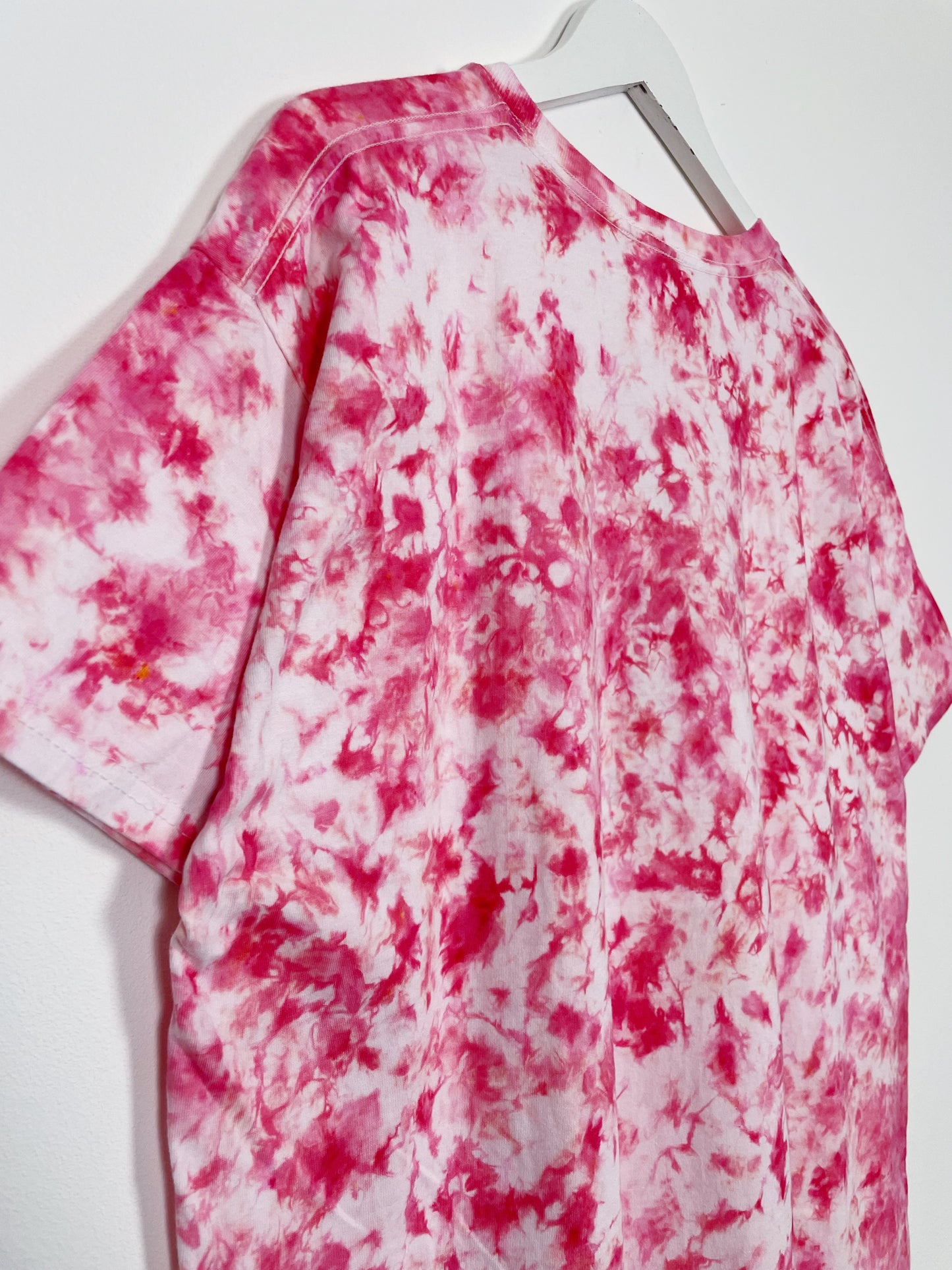 XL | Ice Dye Pink Hand Dyed Ice Tie Dye T-Shirt