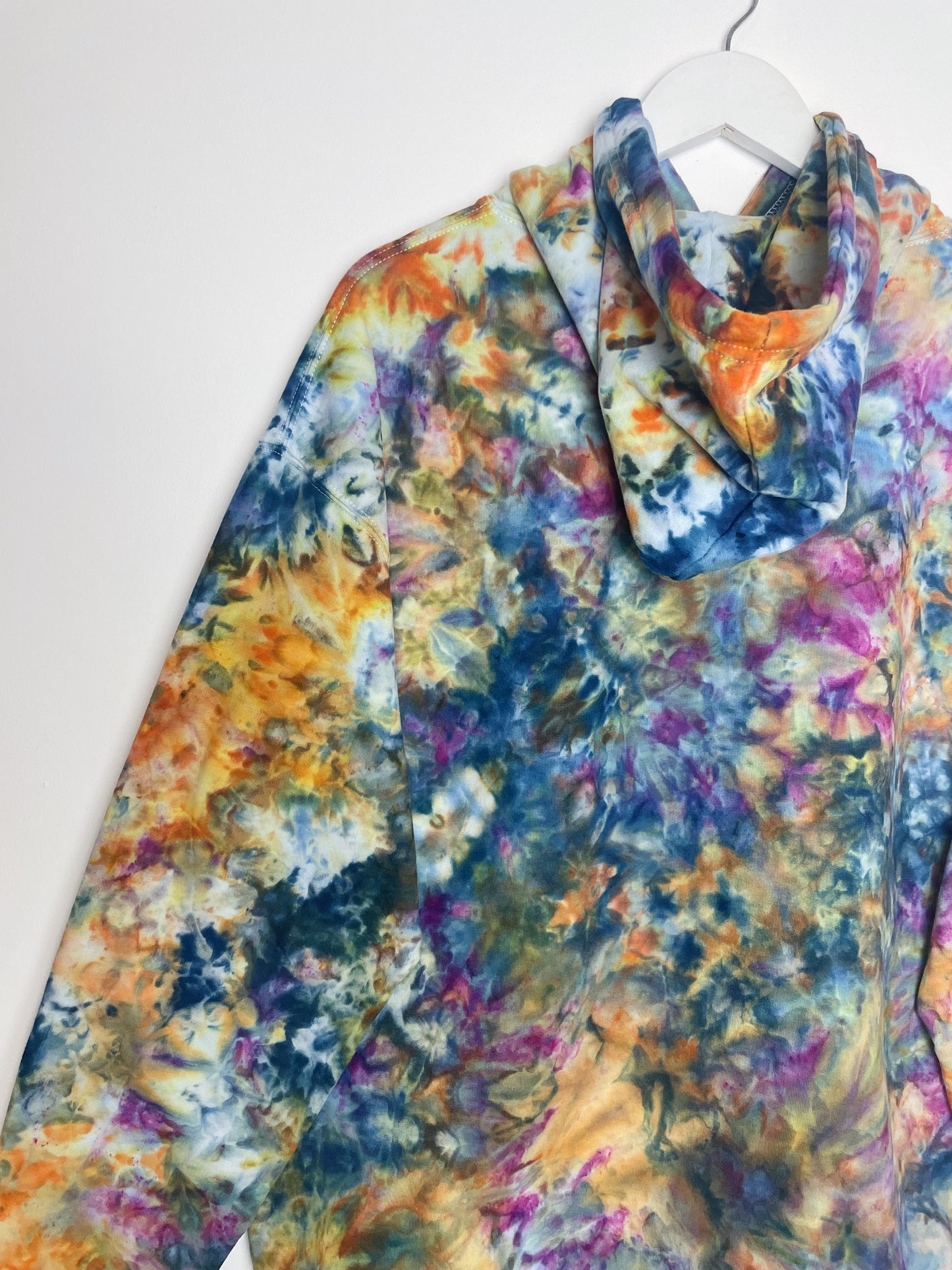 XXL | Ice Dye Blue Sunrise Hand Dyed Pullover Hoodie