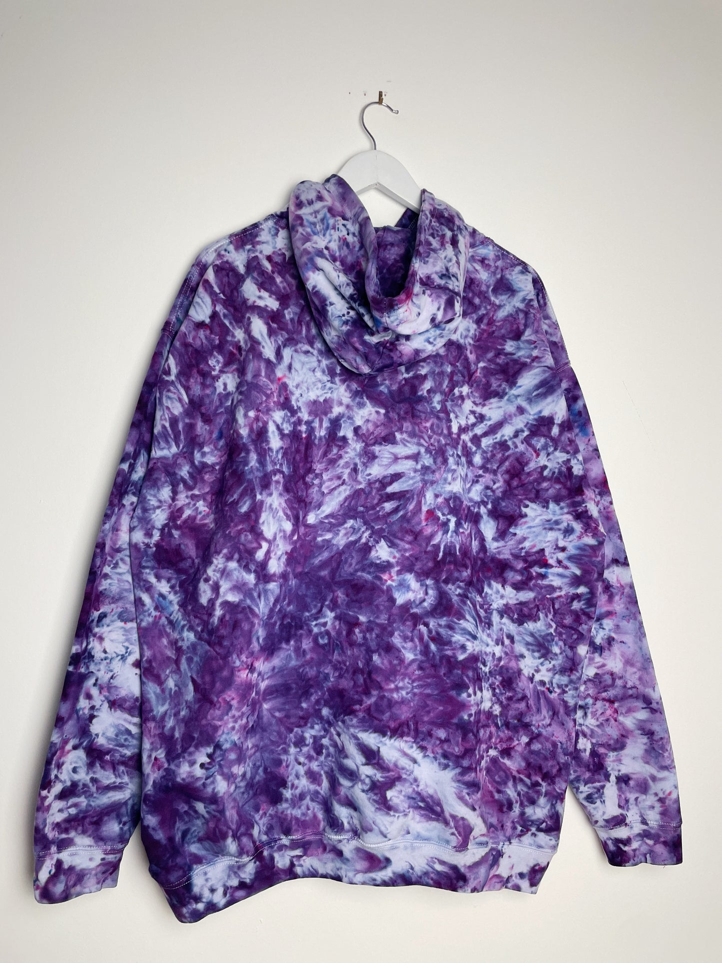 XXL | Ice Dye Purple Hand Dyed Pullover Hoodie