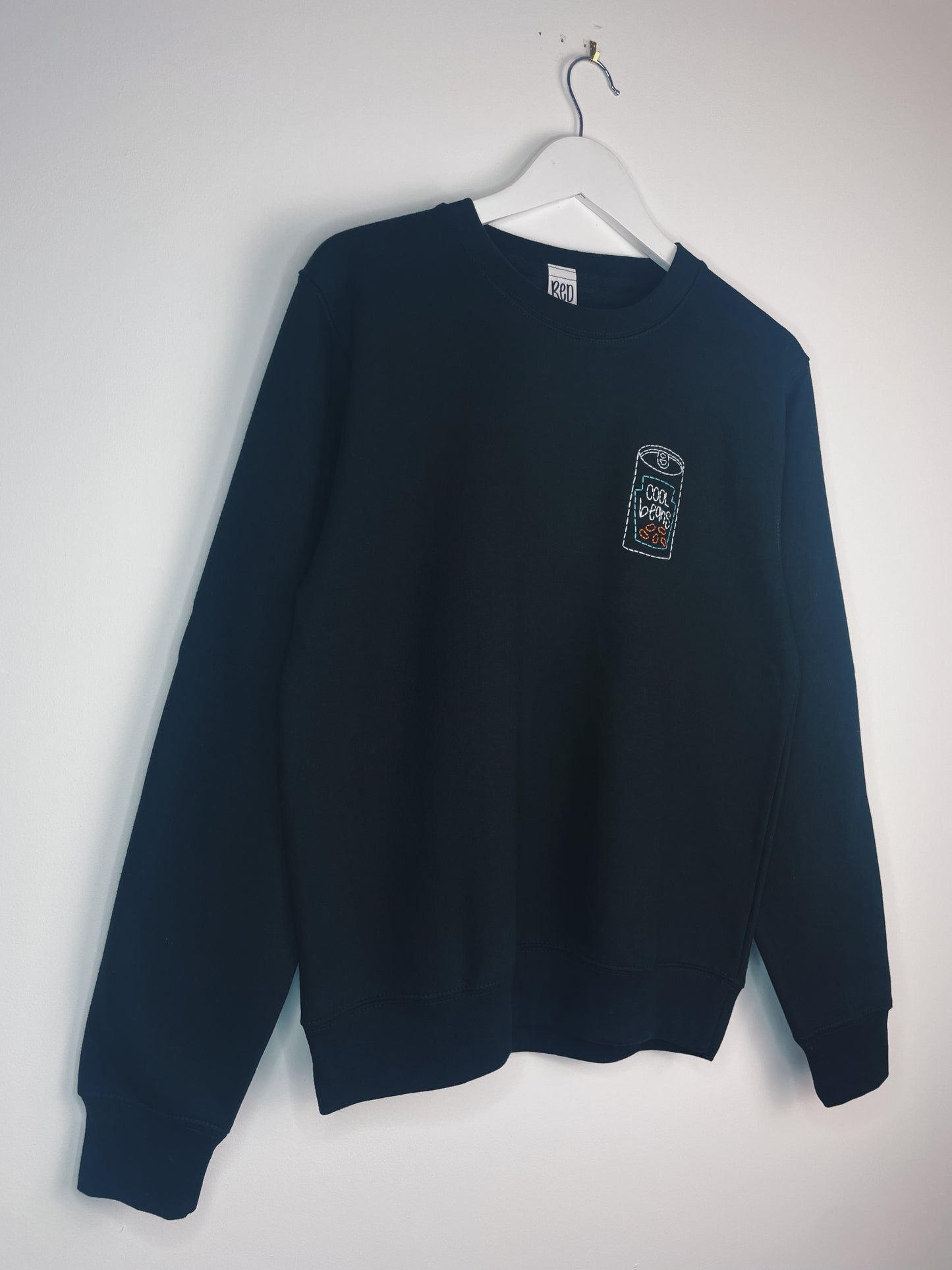Cool Beans Hand Embroidered Sweatshirt