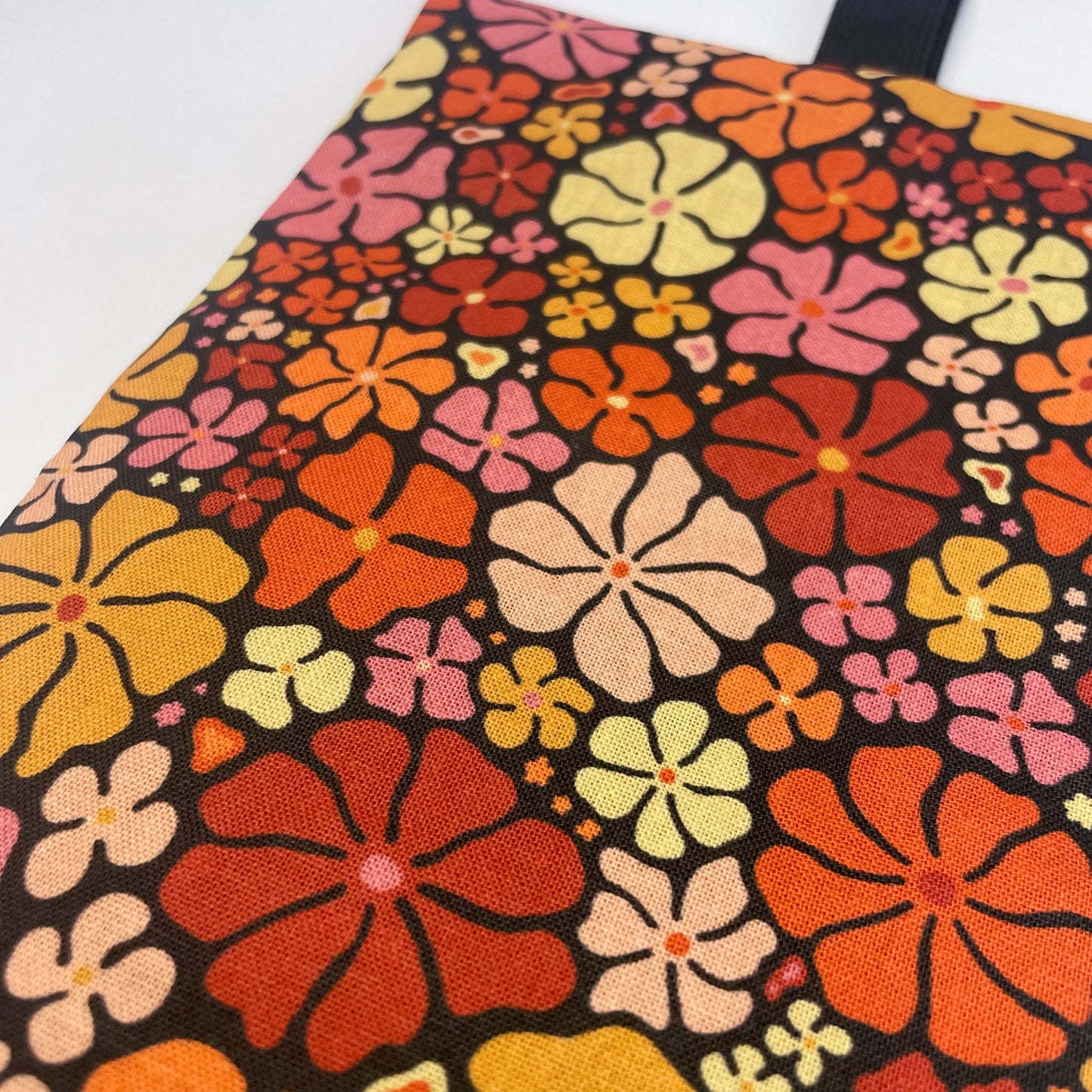 Handmade Tobacco Pouch | Black Floral Print Rolling Tobacco Storage Cover