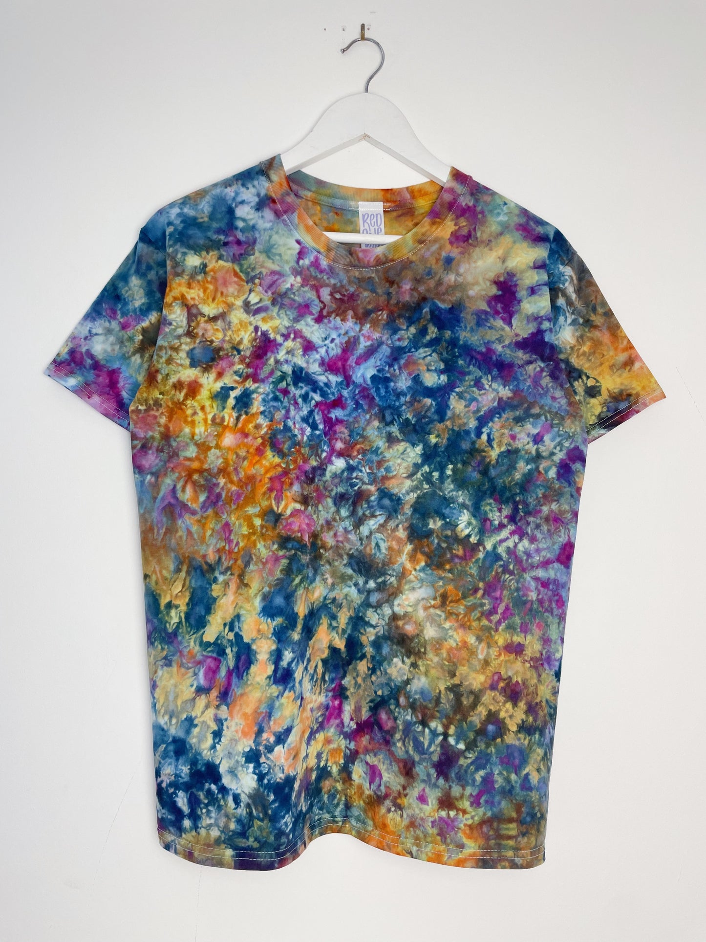 M | Ice Dye Blue Sunrise Hand Dyed Ice Tie Dye T-Shirt