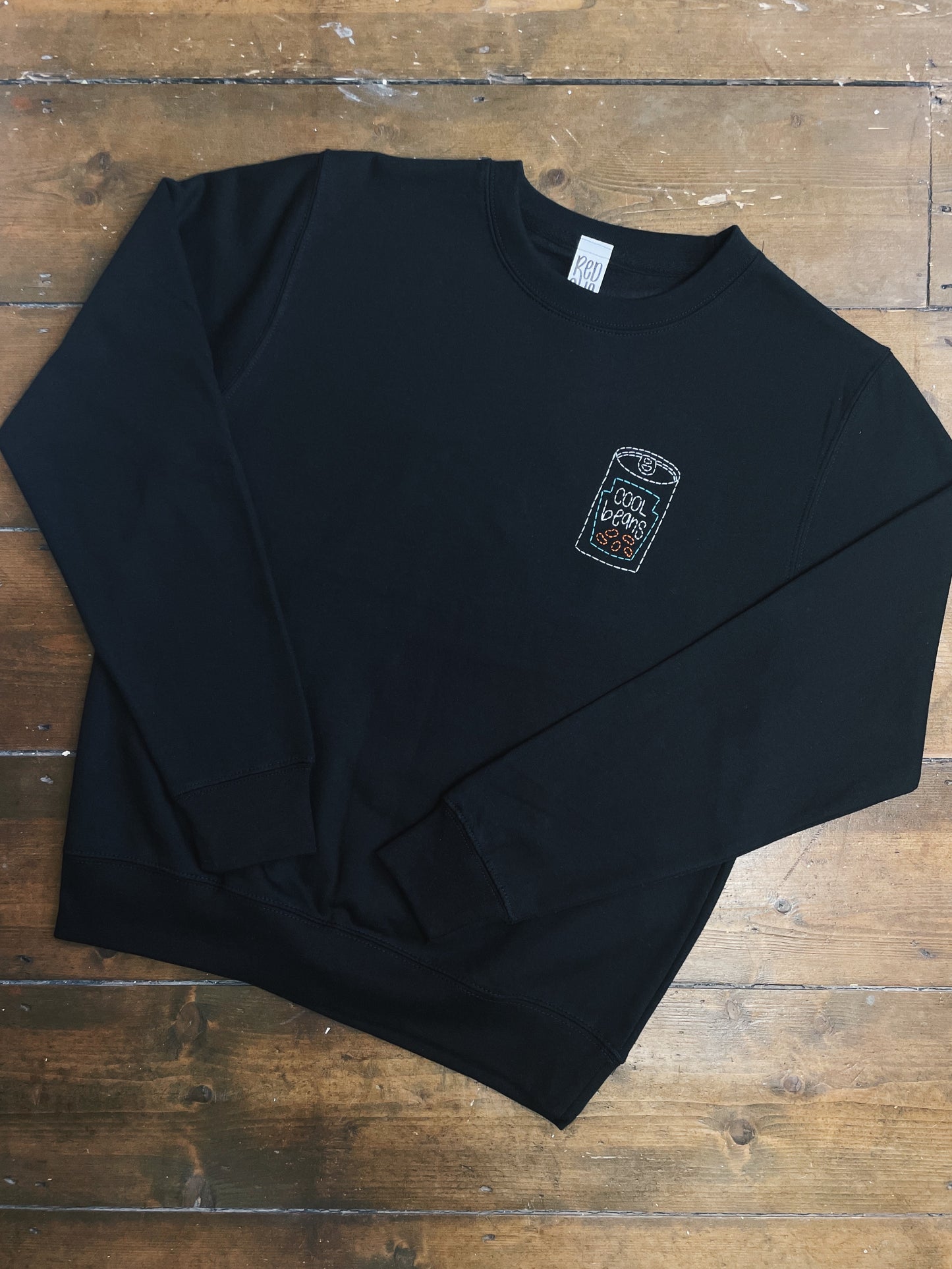 Cool Beans Hand Embroidered Sweatshirt