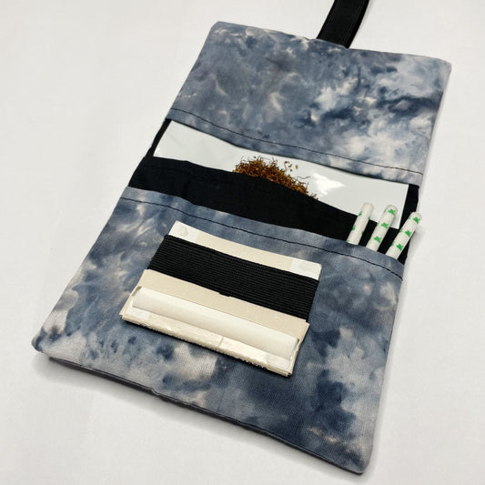 Handmade Black Ice Dyed Tobacco Pouch