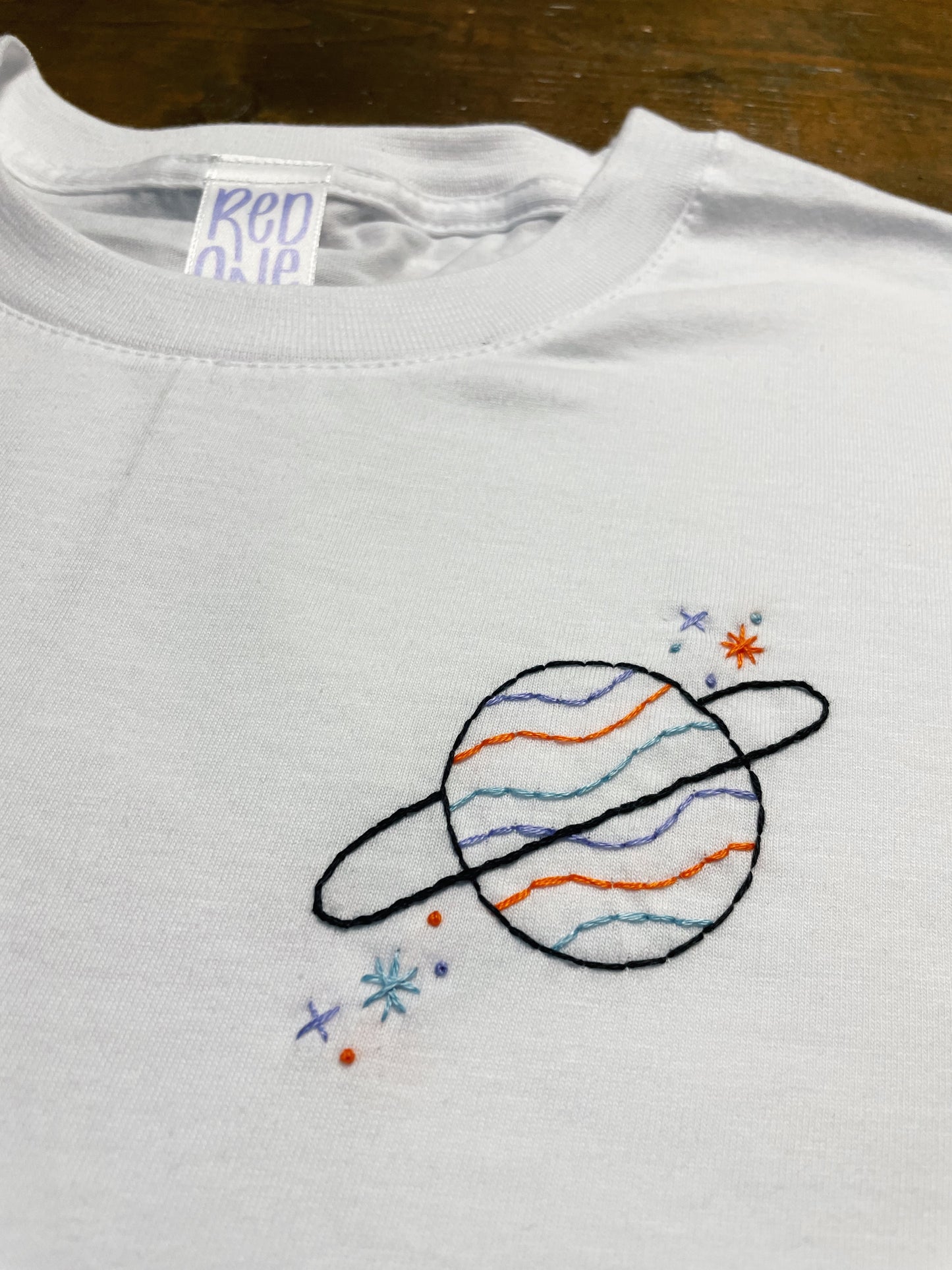 Planet - Hand Embroidered Unisex T-Shirt
