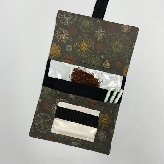 Handmade Tobacco Pouch | Tobacco Floral Print Tobacco Storage Holder