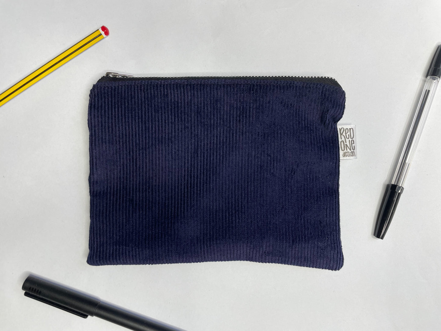 Handmade Corduroy Zip Pouch | Cord Pencil Case | Coin Purse Make-up Pouch
