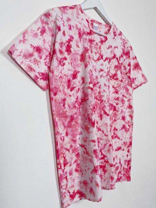 M | Ice Dye Pink Hand Dyed Ice Tie Dye T-Shirt