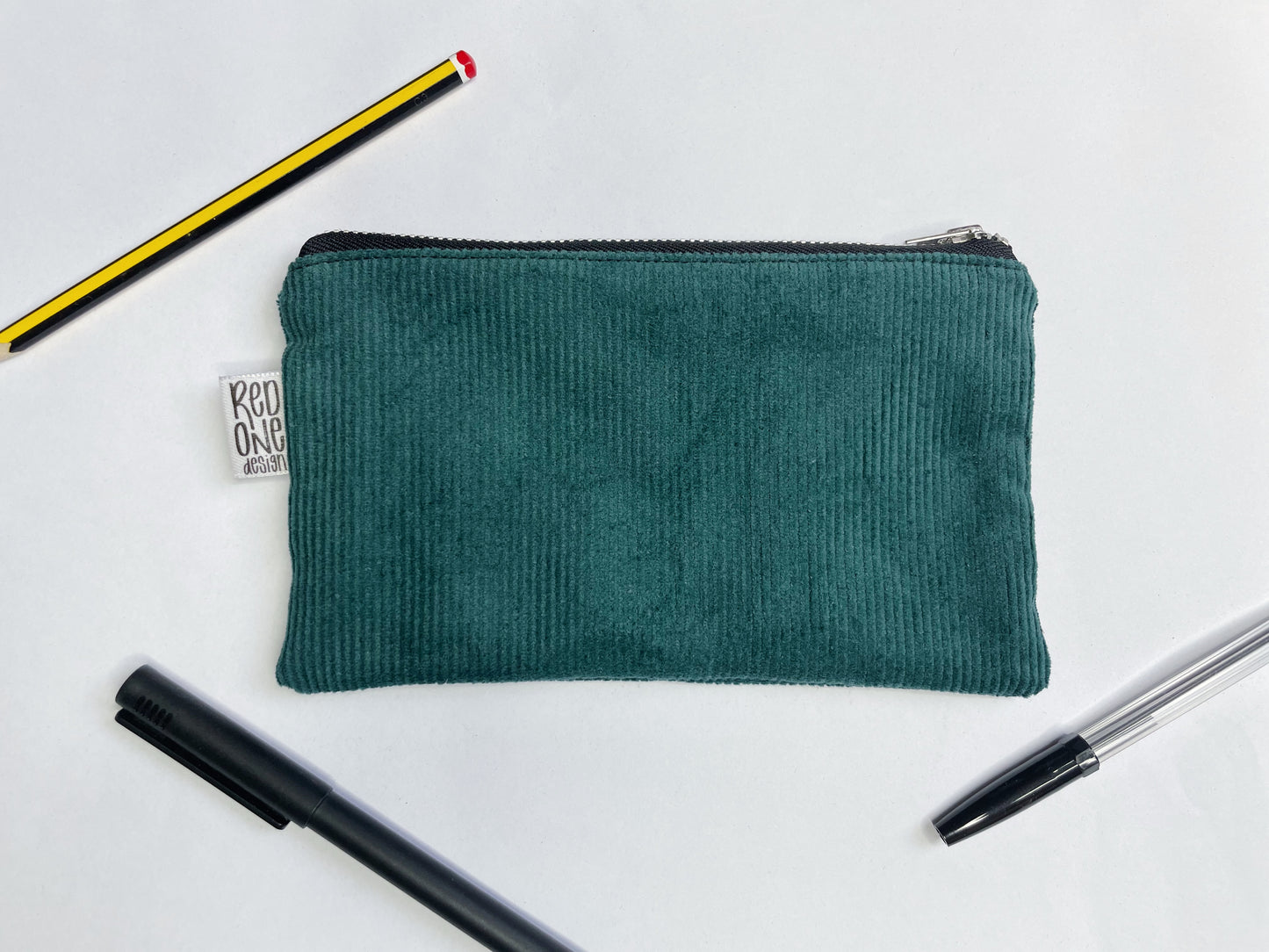 Handmade Corduroy Zip Pouch | Cord Pencil Case | Small Coin Purse Make-up Pouch
