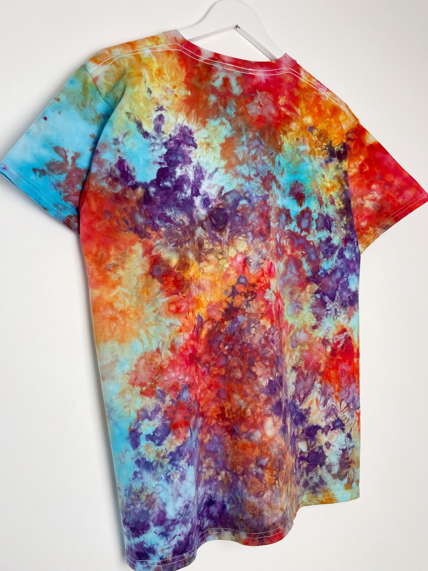 M | Ice Dye Rainbow Multicolour Hand Dyed Ice Tie Dye T-Shirt