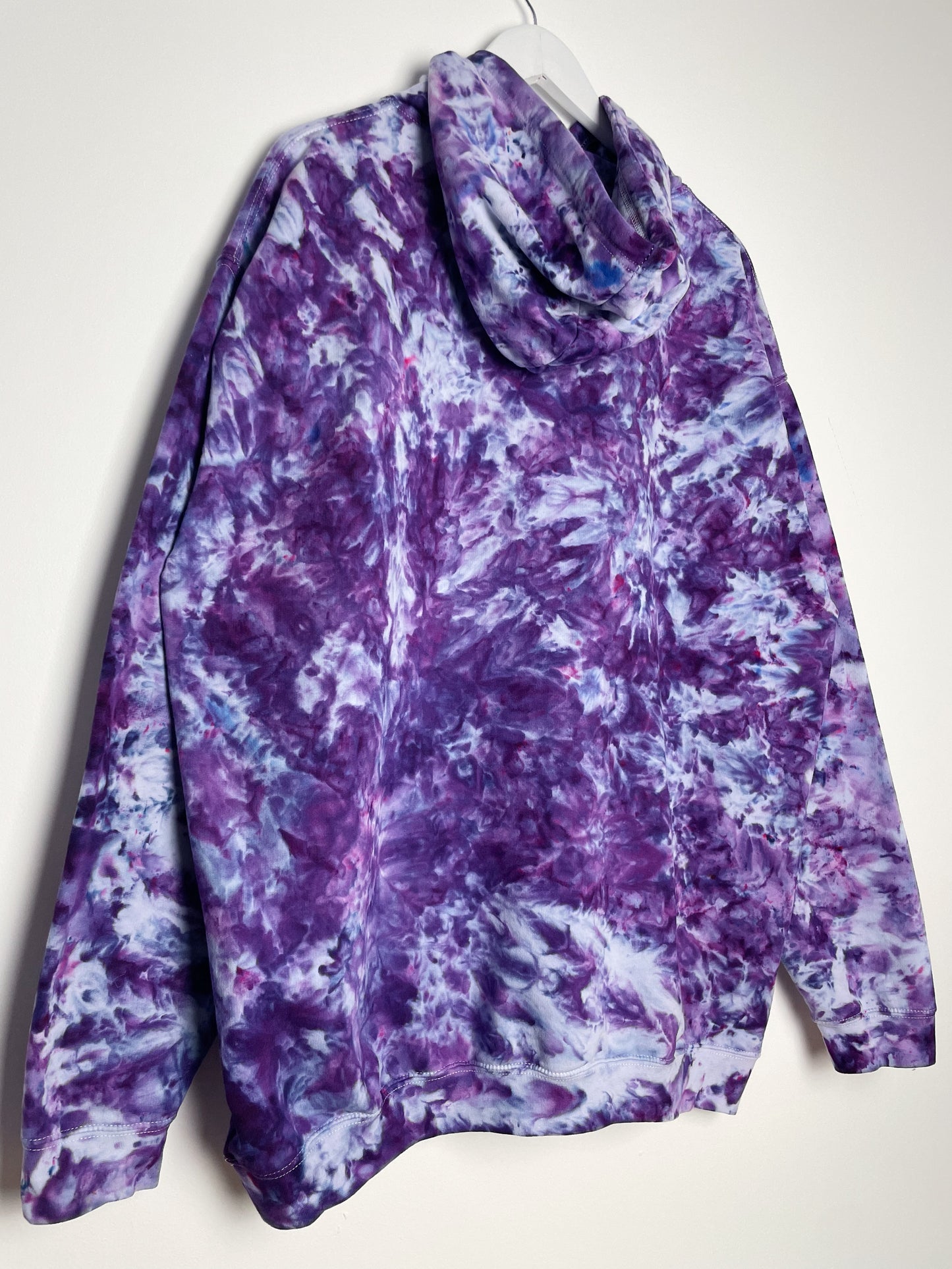 XXL | Ice Dye Purple Hand Dyed Pullover Hoodie