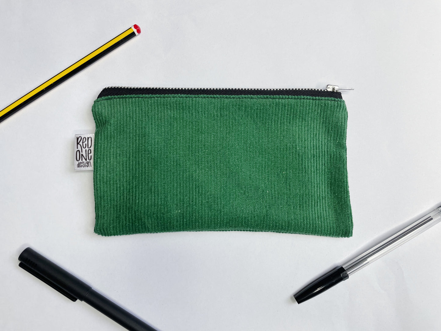 Handmade Corduroy Zip Pouch | Cord Pencil Case | Small Coin Purse Make-up Pouch