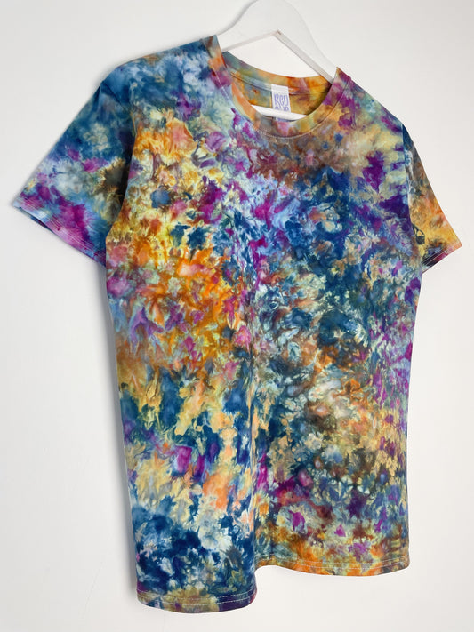 M | Ice Dye Blue Sunrise Hand Dyed Ice Tie Dye T-Shirt