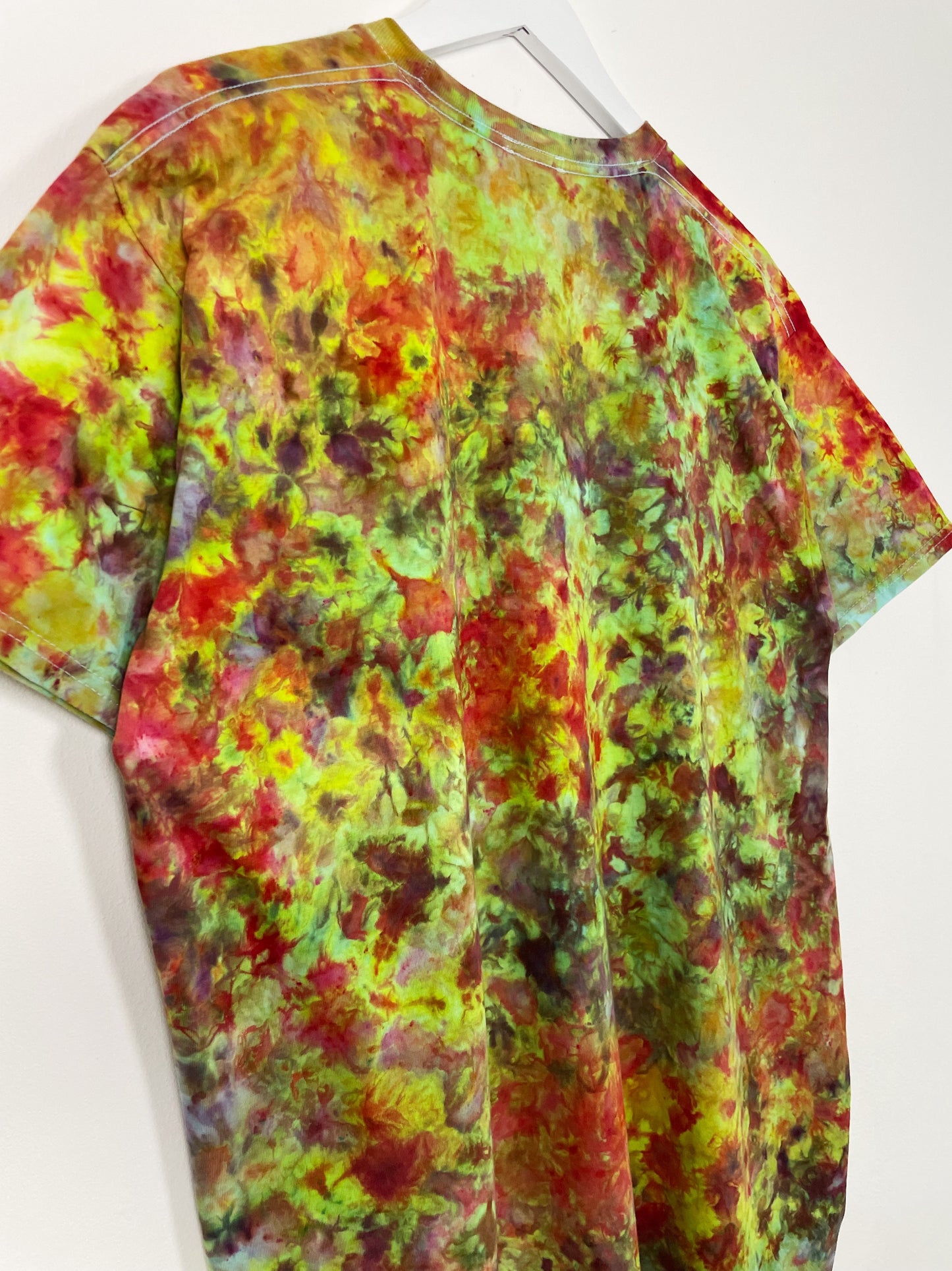 XL | Ice Dye Rainbow Multicolour Hand Dyed Ice Tie Dye T-Shirt