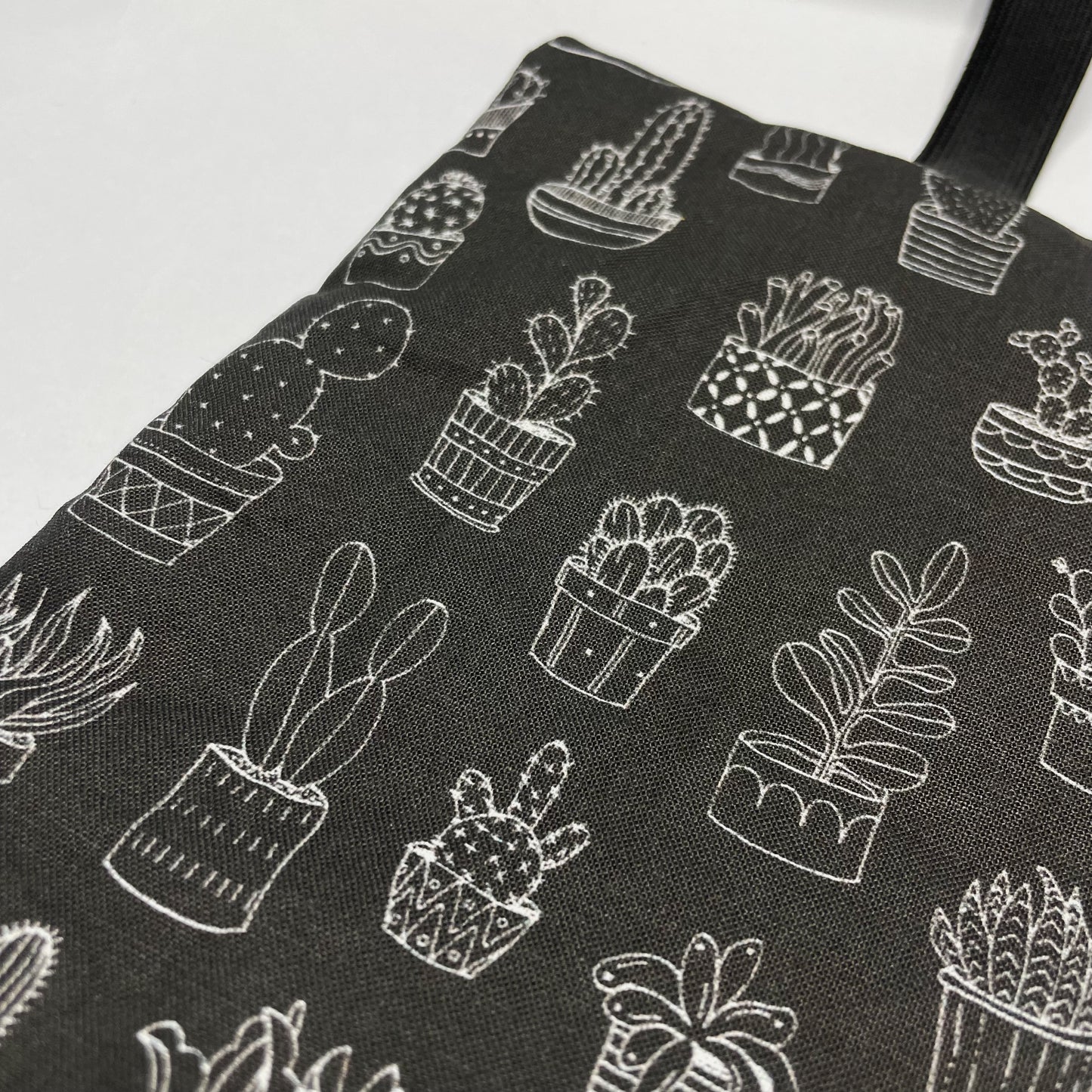 Handmade Tobacco Pouch | Black Houseplant Print Tobacco Storage Holder
