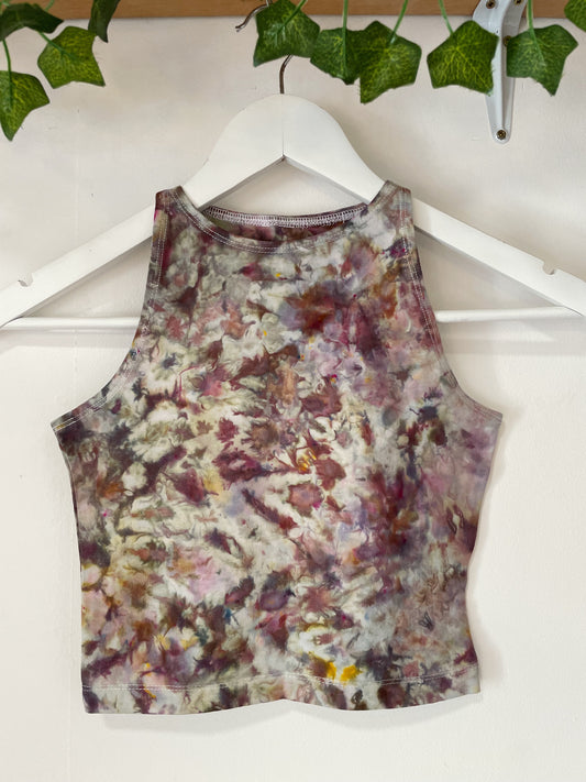 Ice Dye Mushroom Crop Vest