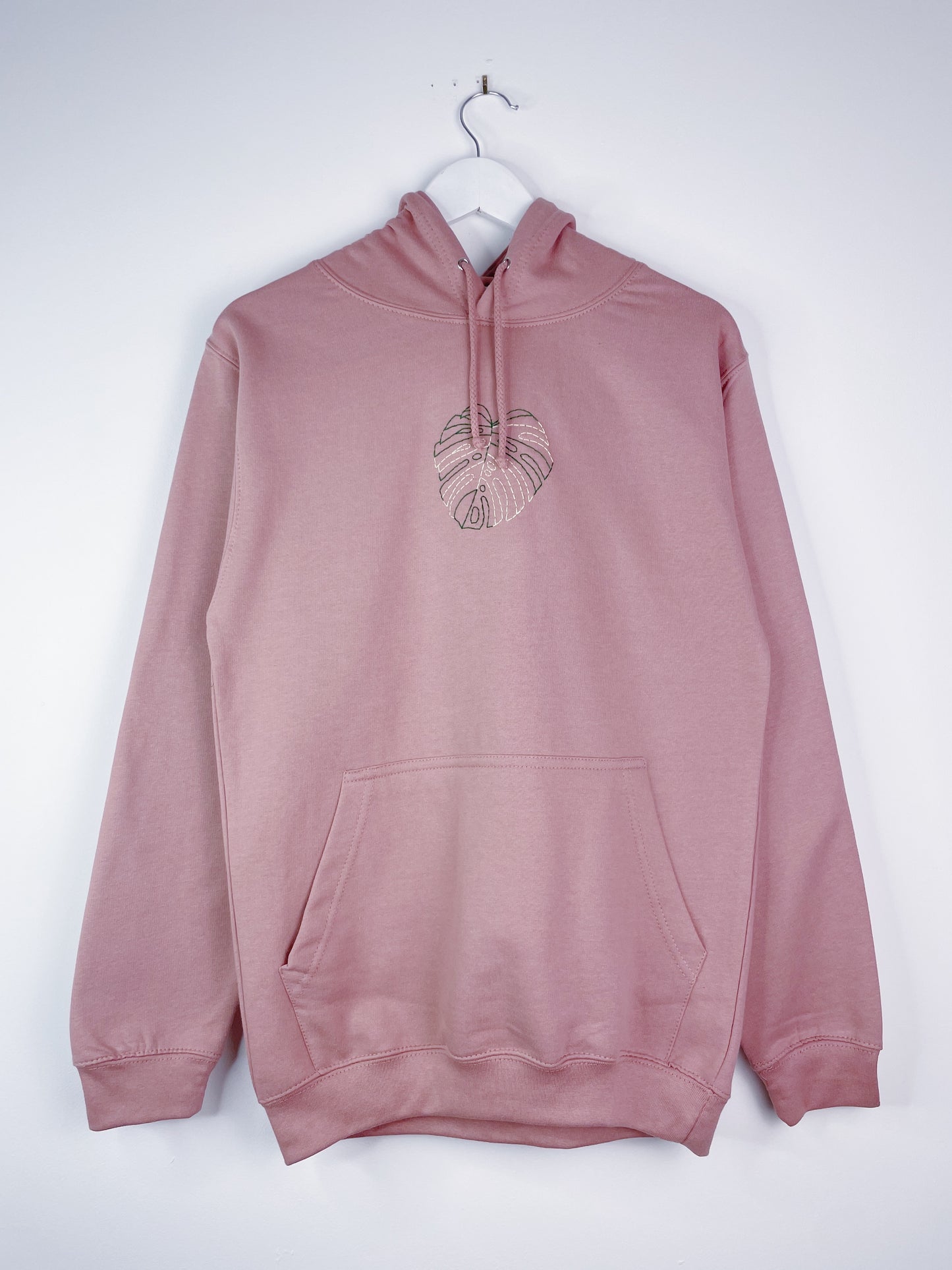 Variegated Monstera Deliciosa - Hand Embroidered Unisex Hoodie
