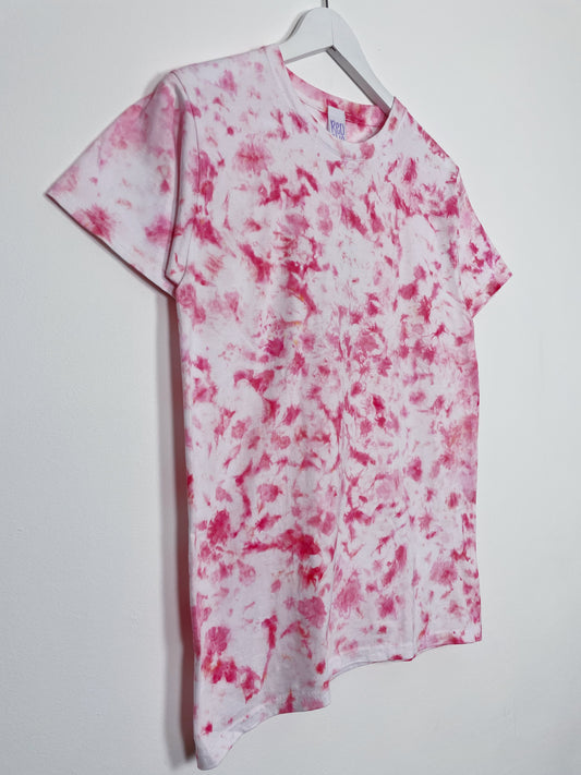 S | Ice Dye Pink Hand Dyed Ice Tie Dye T-Shirt