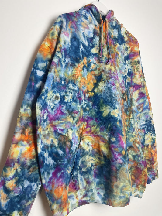 XXL | Ice Dye Blue Sunrise Hand Dyed Pullover Hoodie