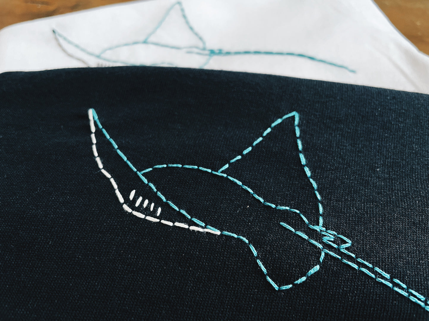 Stingray - Hand Embroidered Unisex T-Shirt