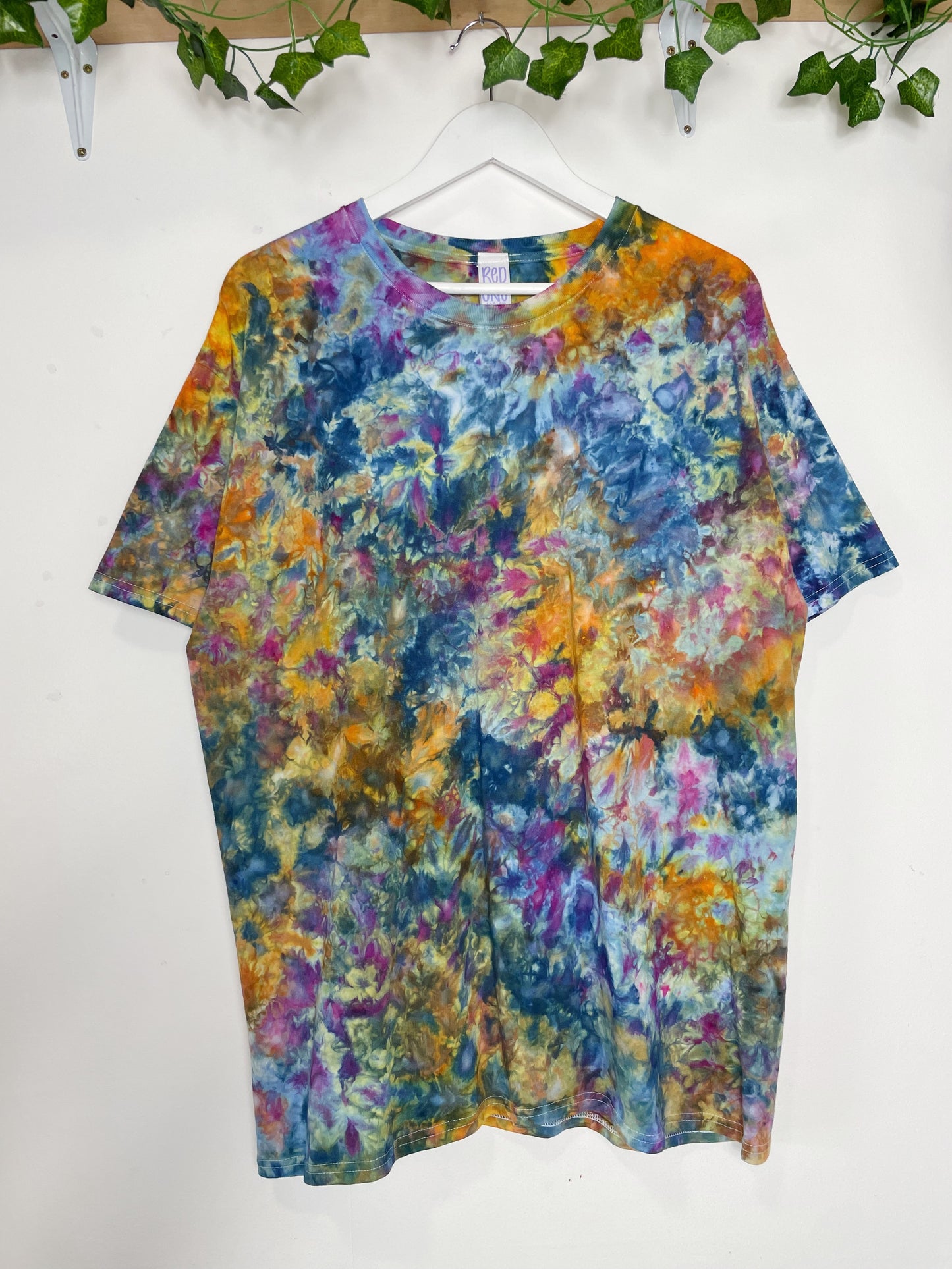 XL | Ice Dye Blue Sunrise Hand Dyed Ice Tie Dye T-Shirt
