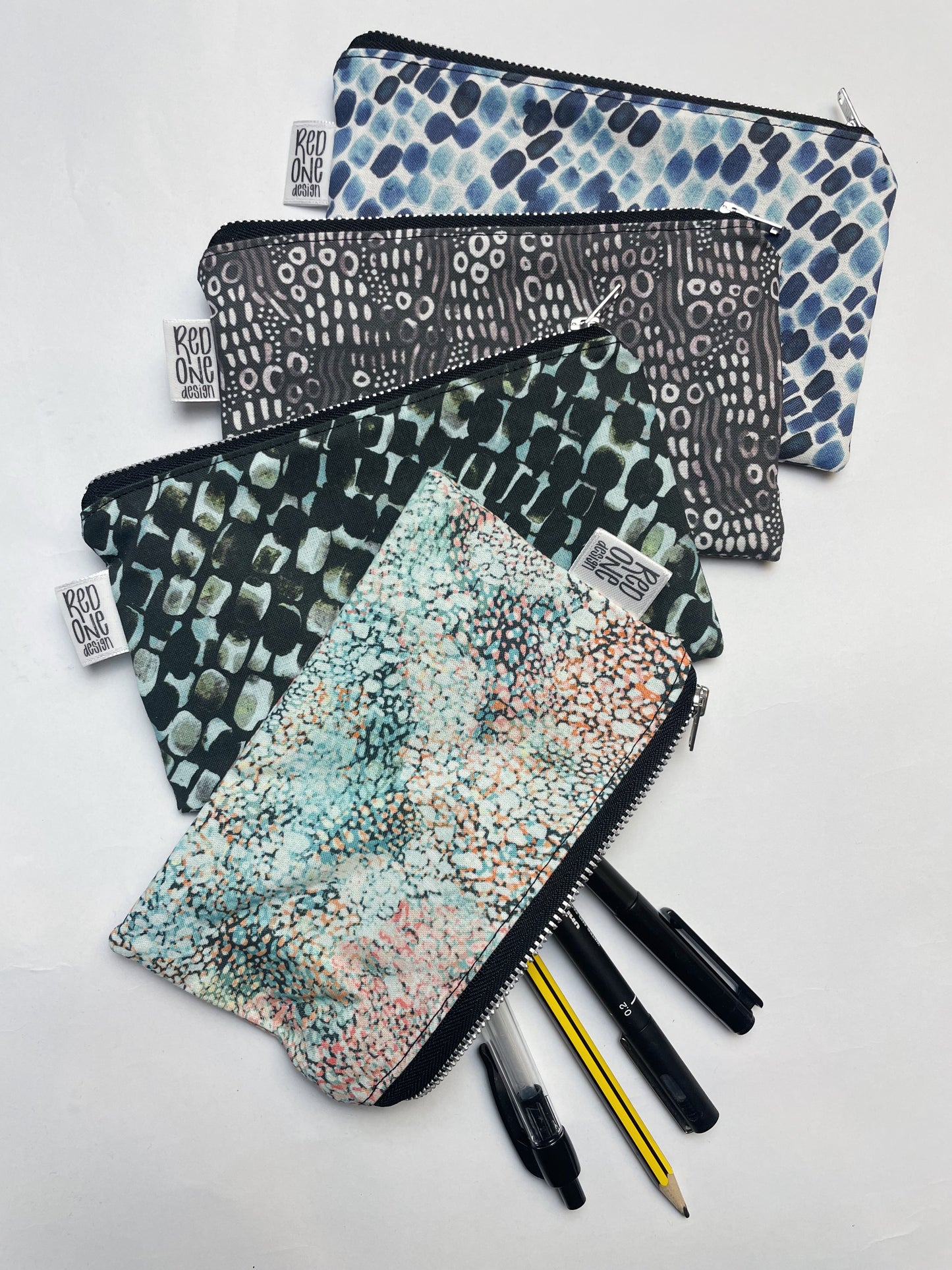 Handmade Zip Pouch | Printed Pencil Case | Small Coin Purse Make-up Pouch