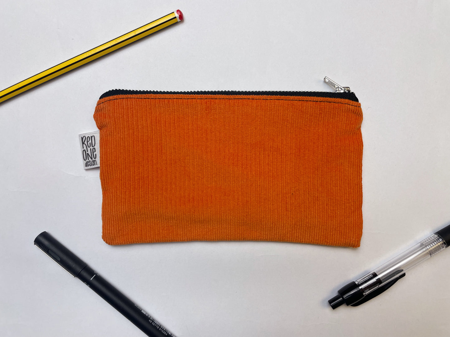 Handmade Corduroy Zip Pouch | Cord Pencil Case | Small Coin Purse Make-up Pouch