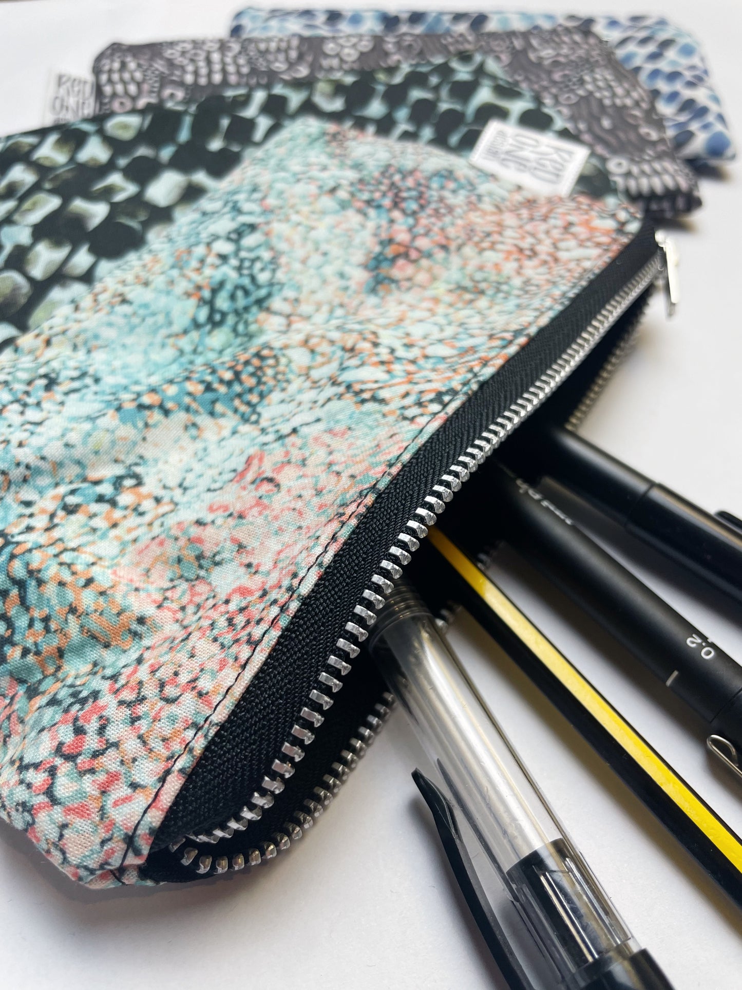 Handmade Zip Pouch | Printed Pencil Case | Small Coin Purse Make-up Pouch