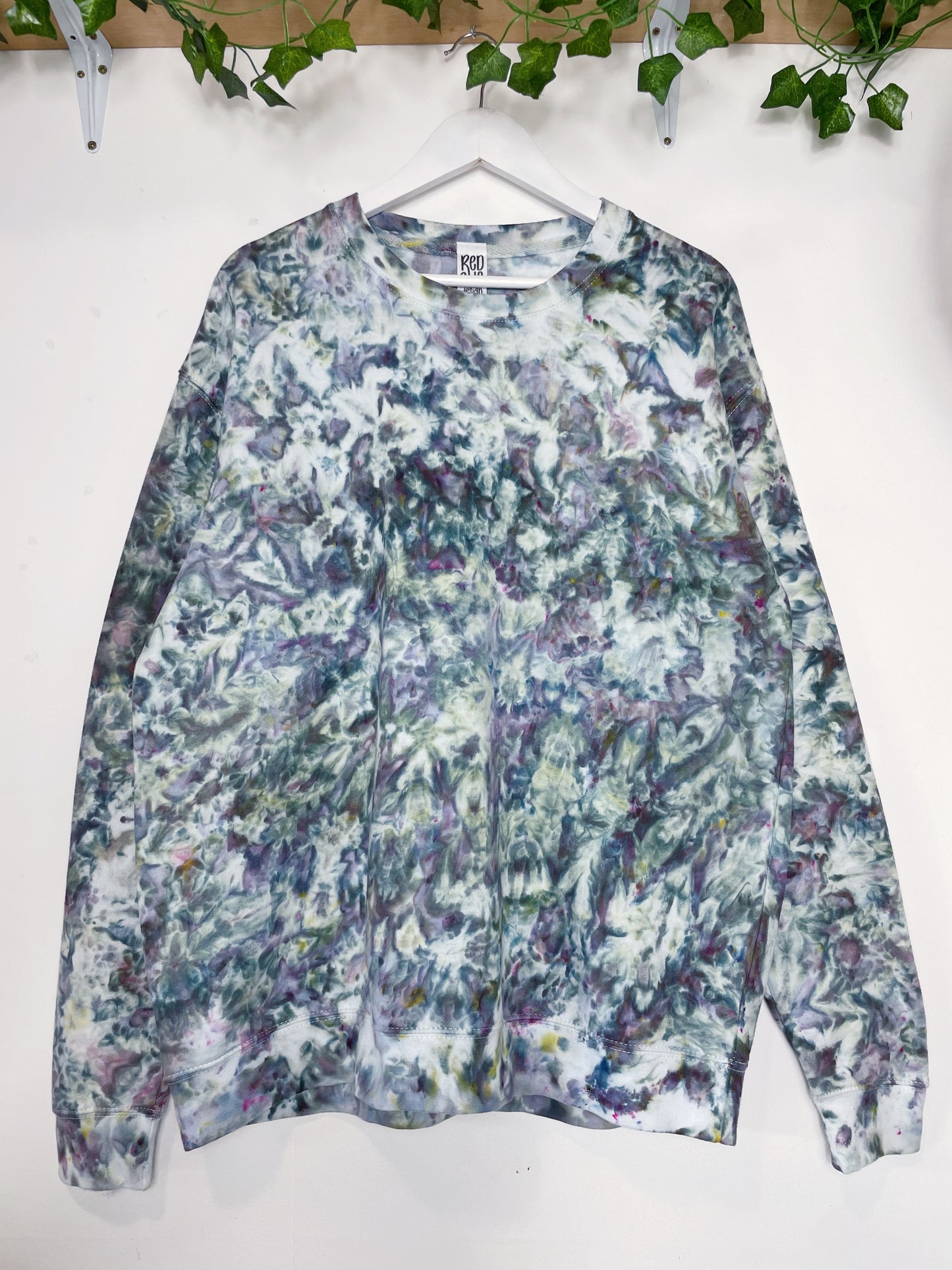 XL| Ice Dye Cosmic Black Hand Dyed Sweatshirt