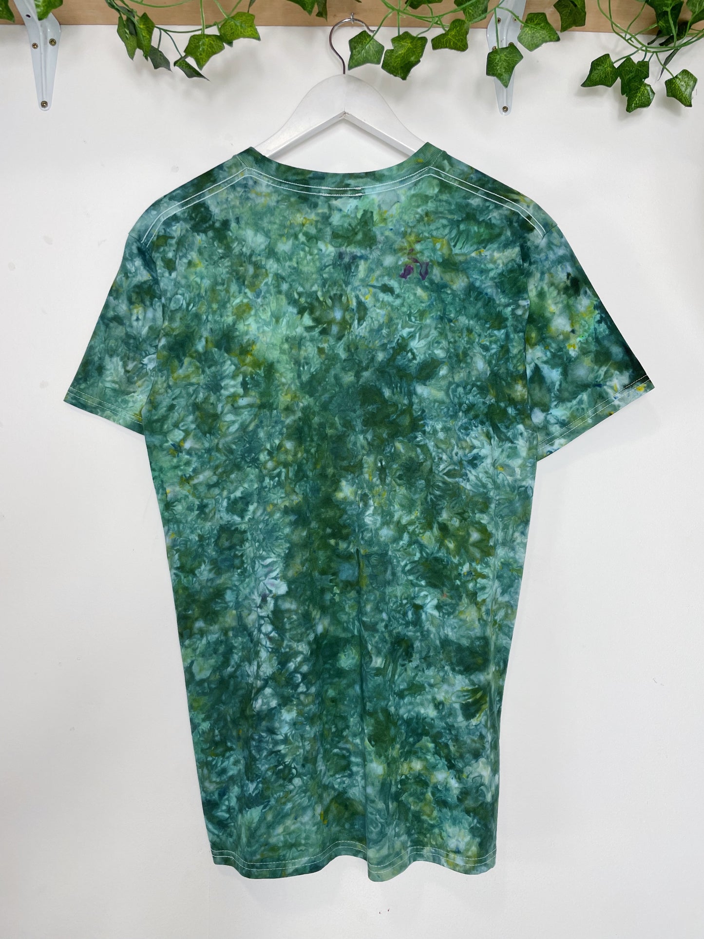 M | Ice Dye Dark Green Hand Dyed Ice Tie Dye T-Shirt