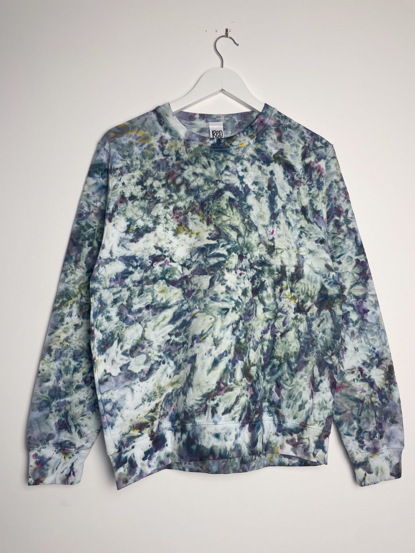 S | Ice Dye Cosmic Black Hand Dyed Sweatshirt