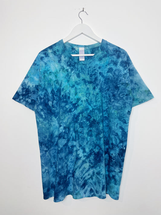 Made to Order - Ice Dye Ocean Blue Hand Ice Tie Dye T-Shirt