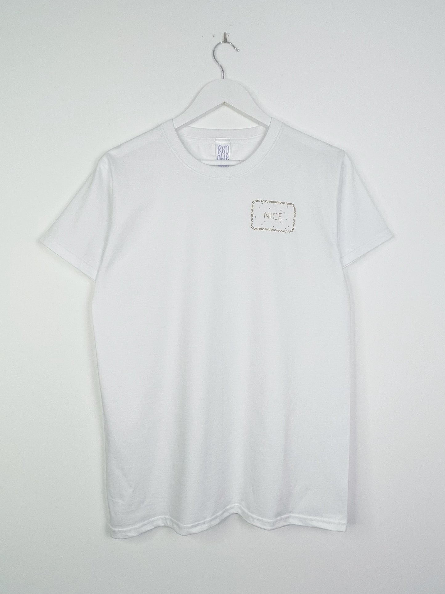 Nice Biscuit - Hand Embroidered Unisex T-Shirt
