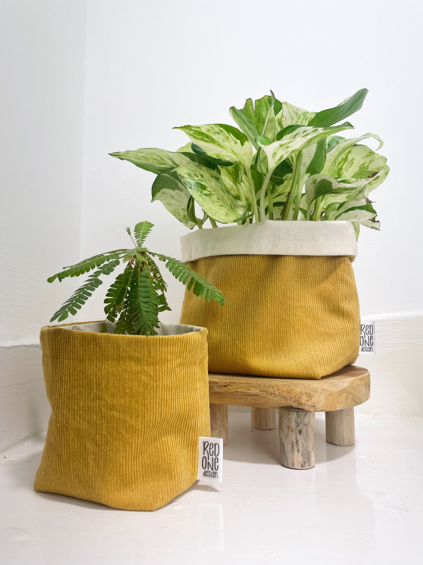 Handmade Corduroy Indoor Plant Pot Cover | Cord Houseplant Pot Sleeve