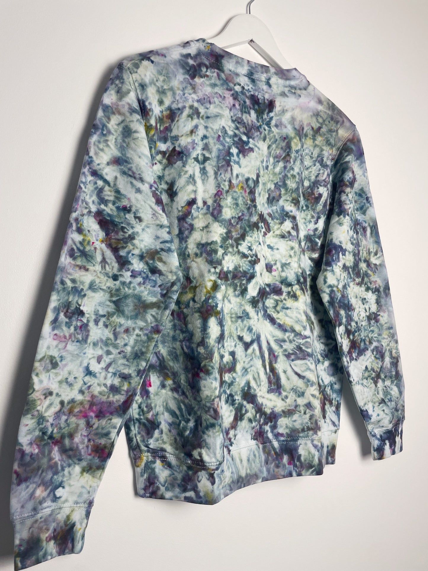 S | Ice Dye Cosmic Black Hand Dyed Sweatshirt