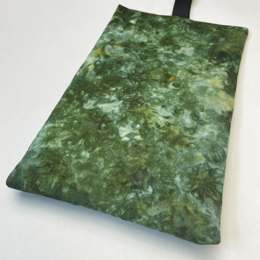 Handmade Dark Green Ice Dyed Tobacco Pouch
