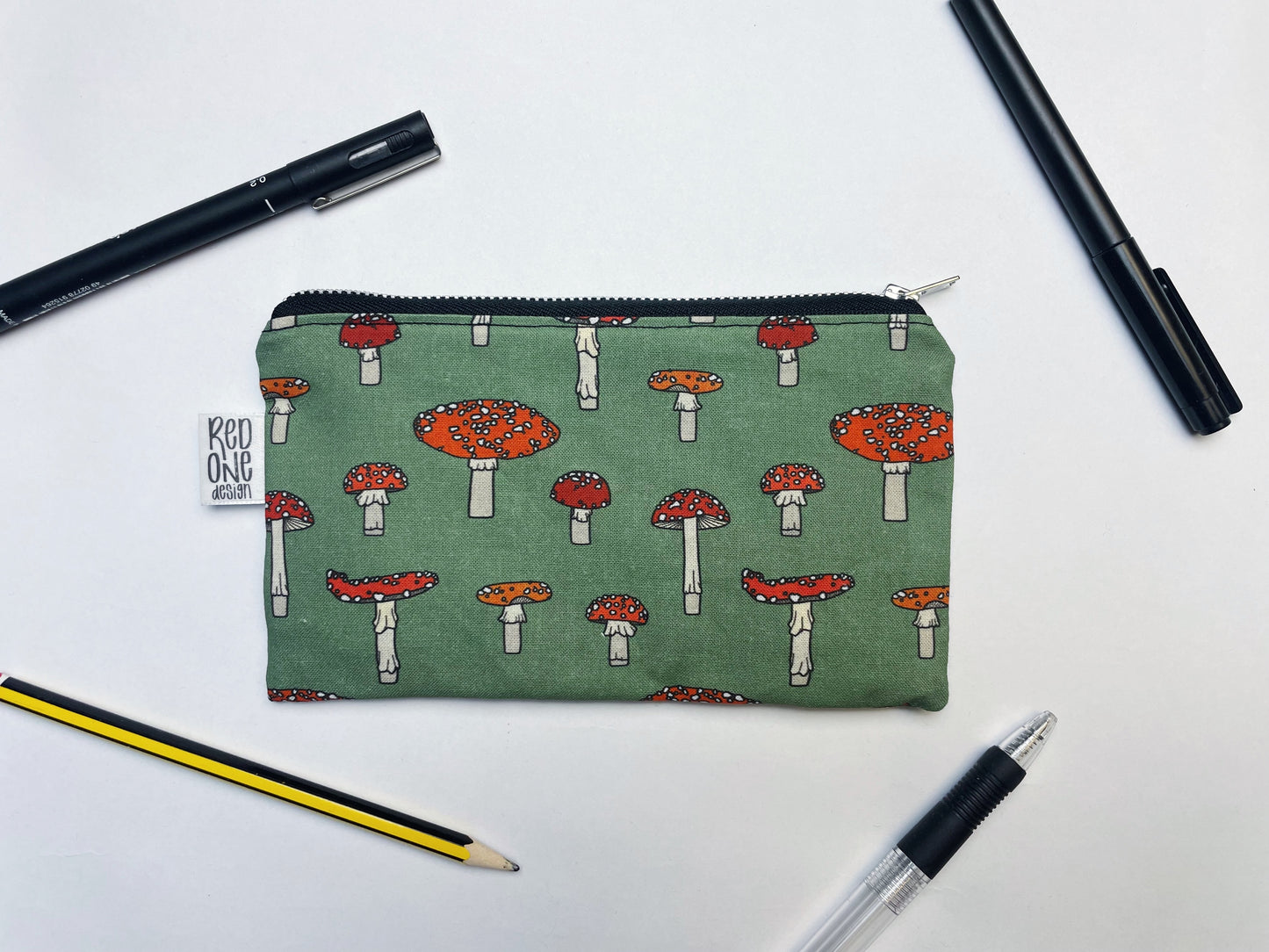 Handmade Zip Pouch | Printed Pencil Case | Small Coin Purse Make-up Pouch