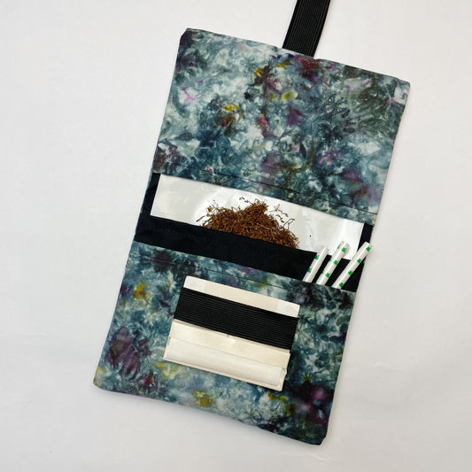 Handmade Cosmic Black Ice Dyed Tobacco Pouch