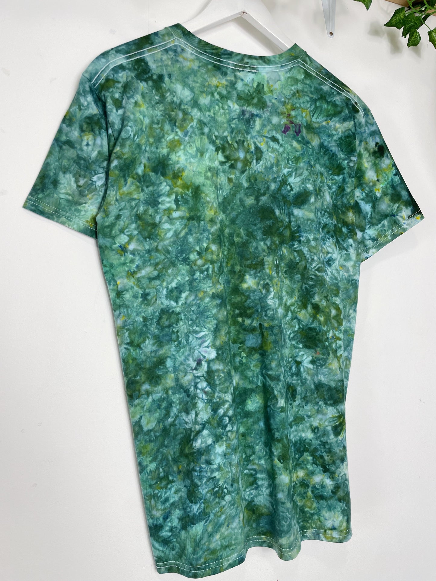 M | Ice Dye Dark Green Hand Dyed Ice Tie Dye T-Shirt