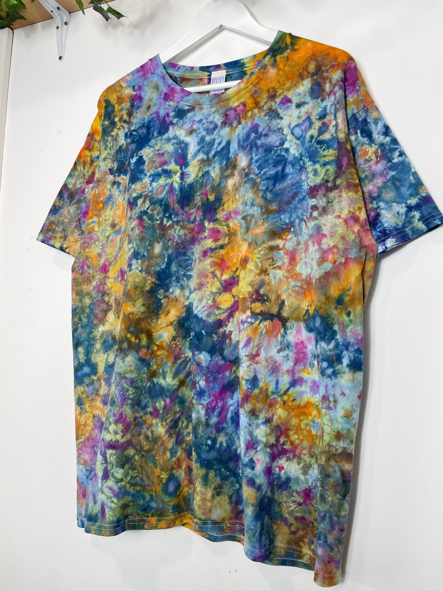 XL | Ice Dye Blue Sunrise Hand Dyed Ice Tie Dye T-Shirt