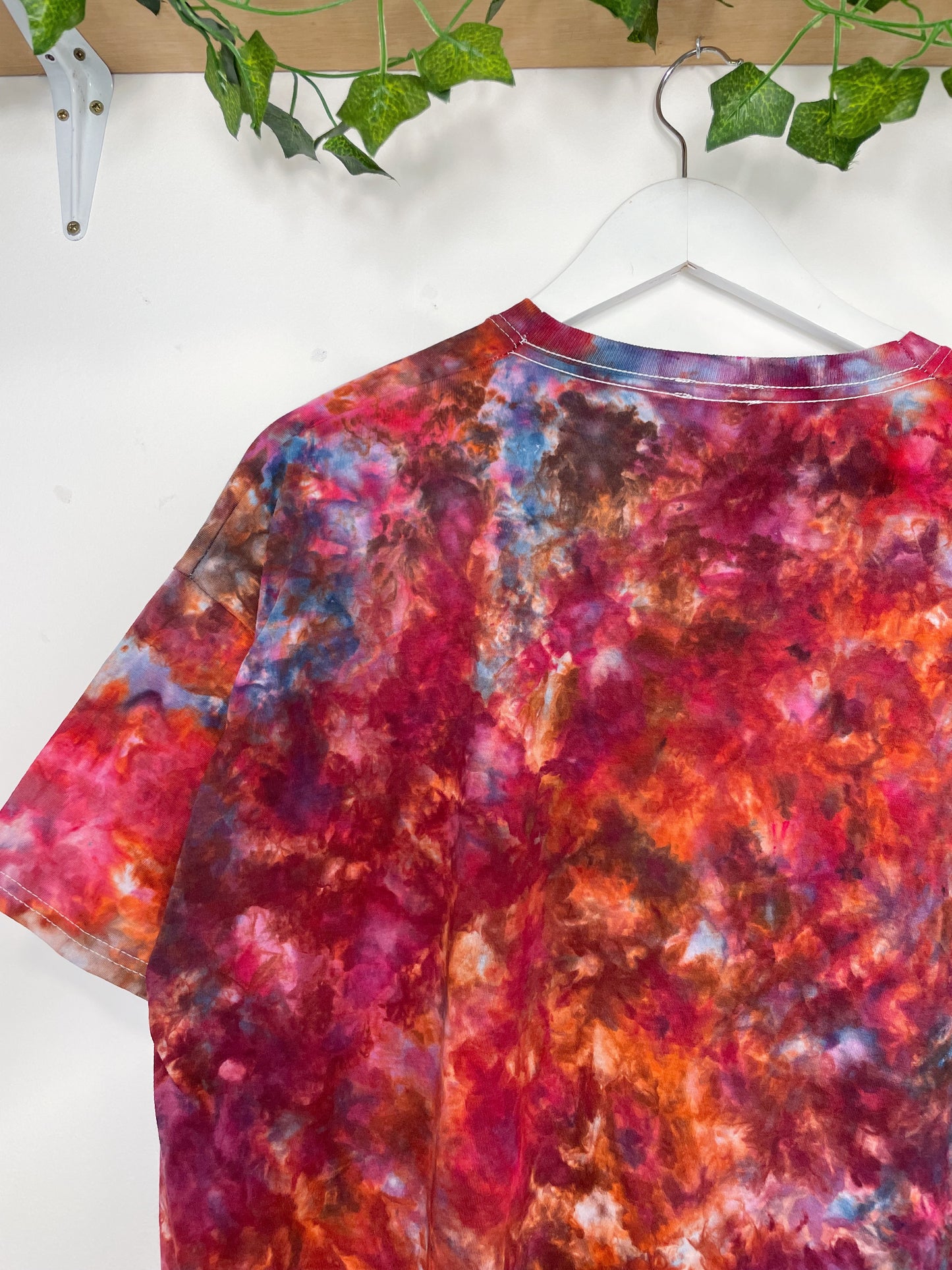 XL | Ice Dye Red Galaxy Hand Dyed Ice Tie Dye T-Shirt