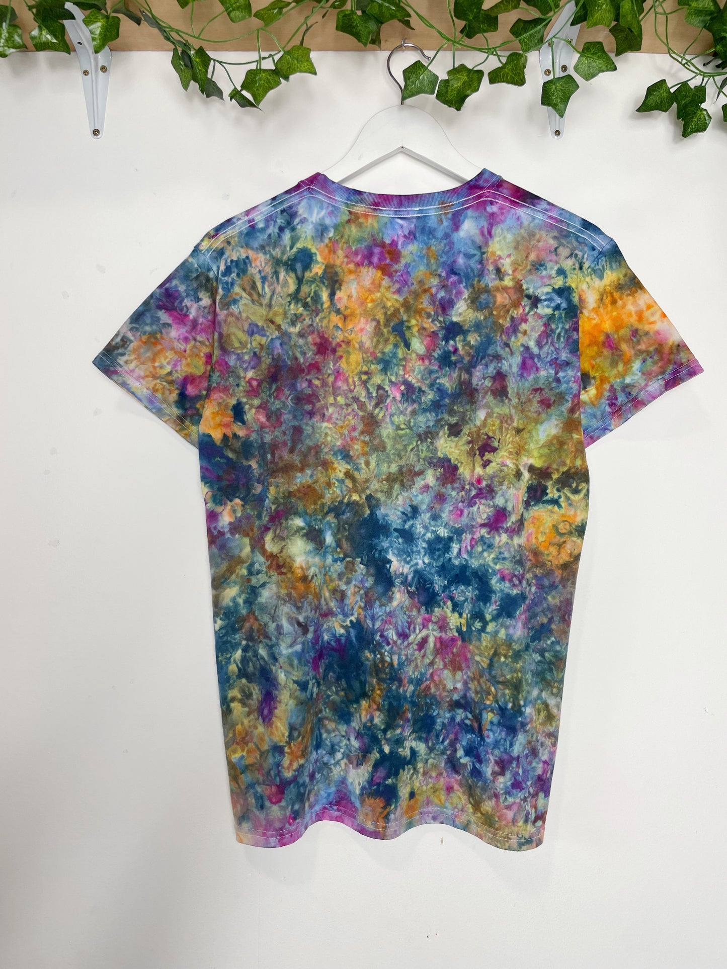S | Ice Dye Blue Sunrise Hand Dyed Ice Tie Dye T-Shirt