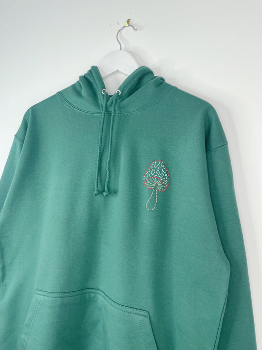 Mushroom - Hand Embroidered Unisex Hoodie