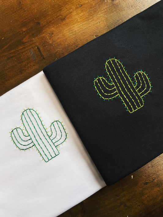 Cactus - Hand Embroidered Unisex T-Shirt