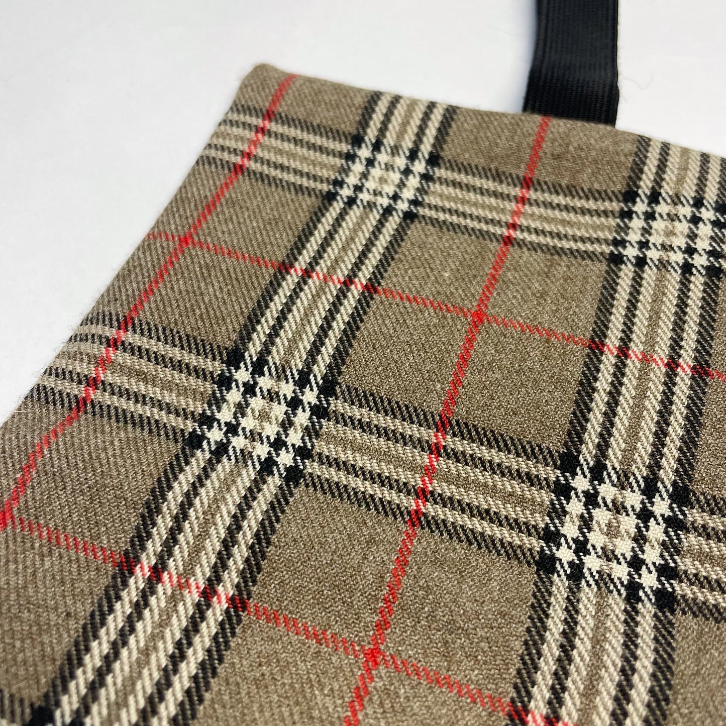Handmade Brown Tartan Tobacco Pouch