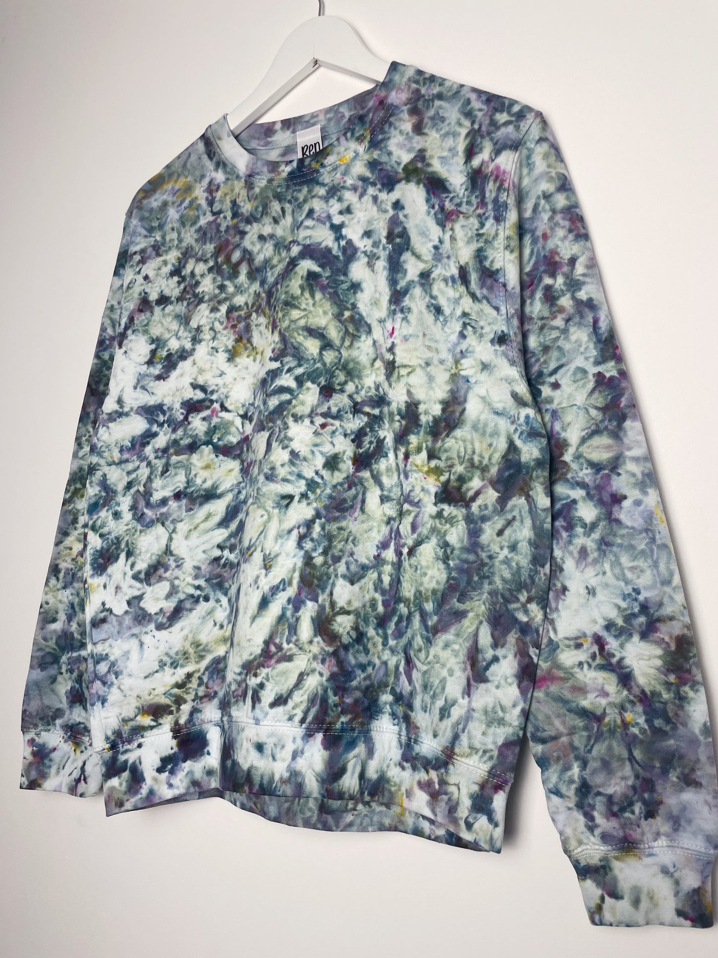 S | Ice Dye Cosmic Black Hand Dyed Sweatshirt