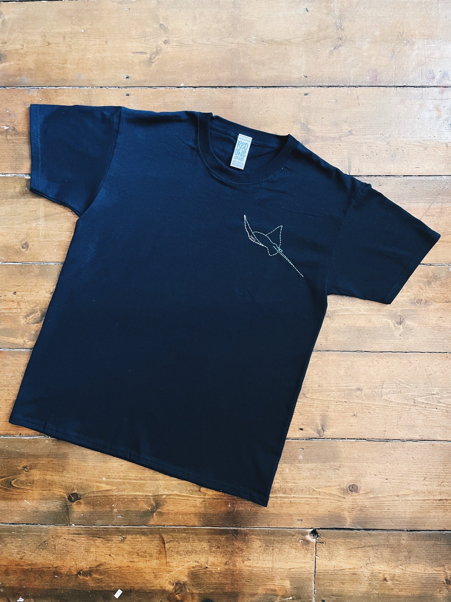 Stingray - Hand Embroidered Unisex T-Shirt
